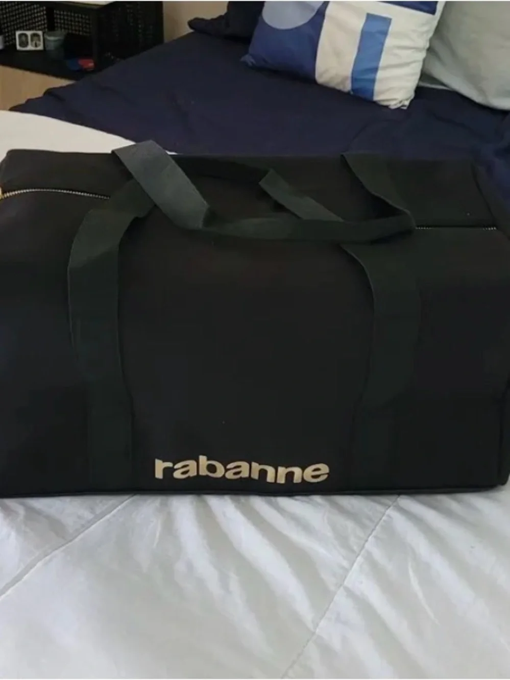 PACO RABANNE INVICTUS BLACK GOLD TRAVEL CARRY ON DUFFLE SPORT WEEKEND BAG NEW👑